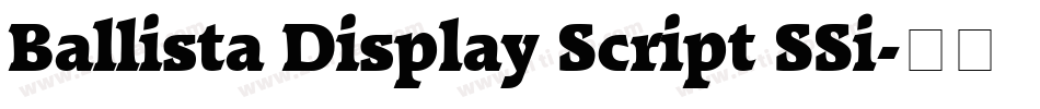 Ballista Display Script SSi字体转换